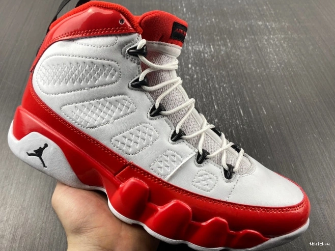 Cheap TBK White Jordan 9 Air Retro Red Gym 302370-160 0630